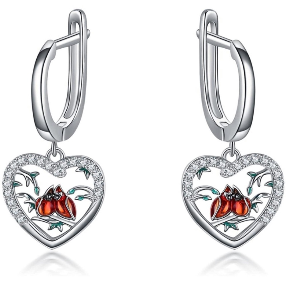 Diamond Cardinal Angel Earrings